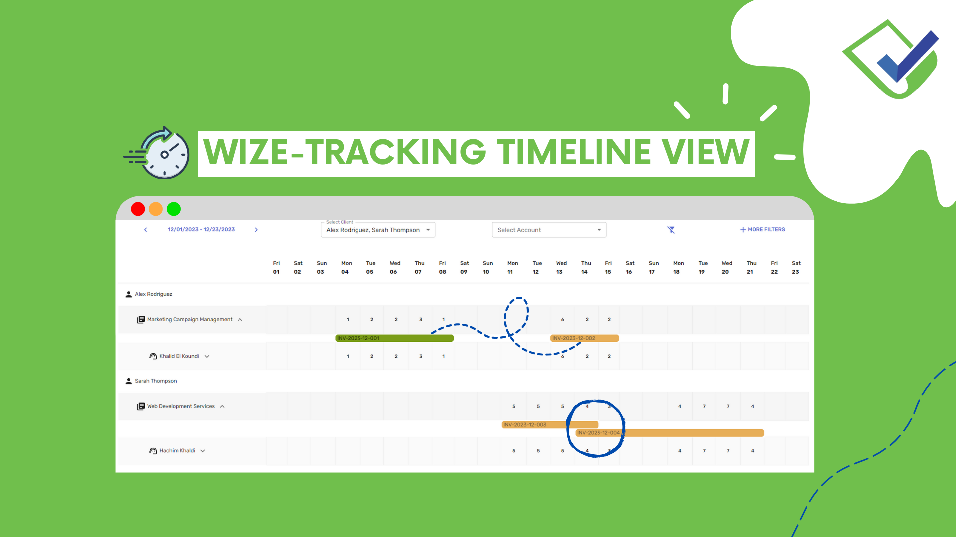 With BillWize's Wize tracking feature, you can identify potential invoice opportunities and avoid sending out duplicate invoices with ease.