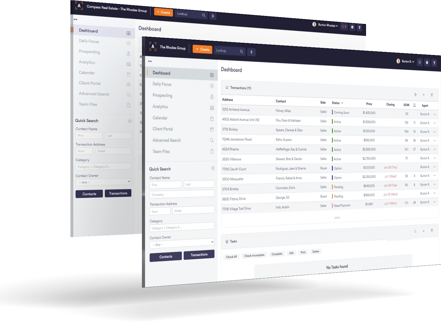 AFrame screenshot: AFrame Dashboard