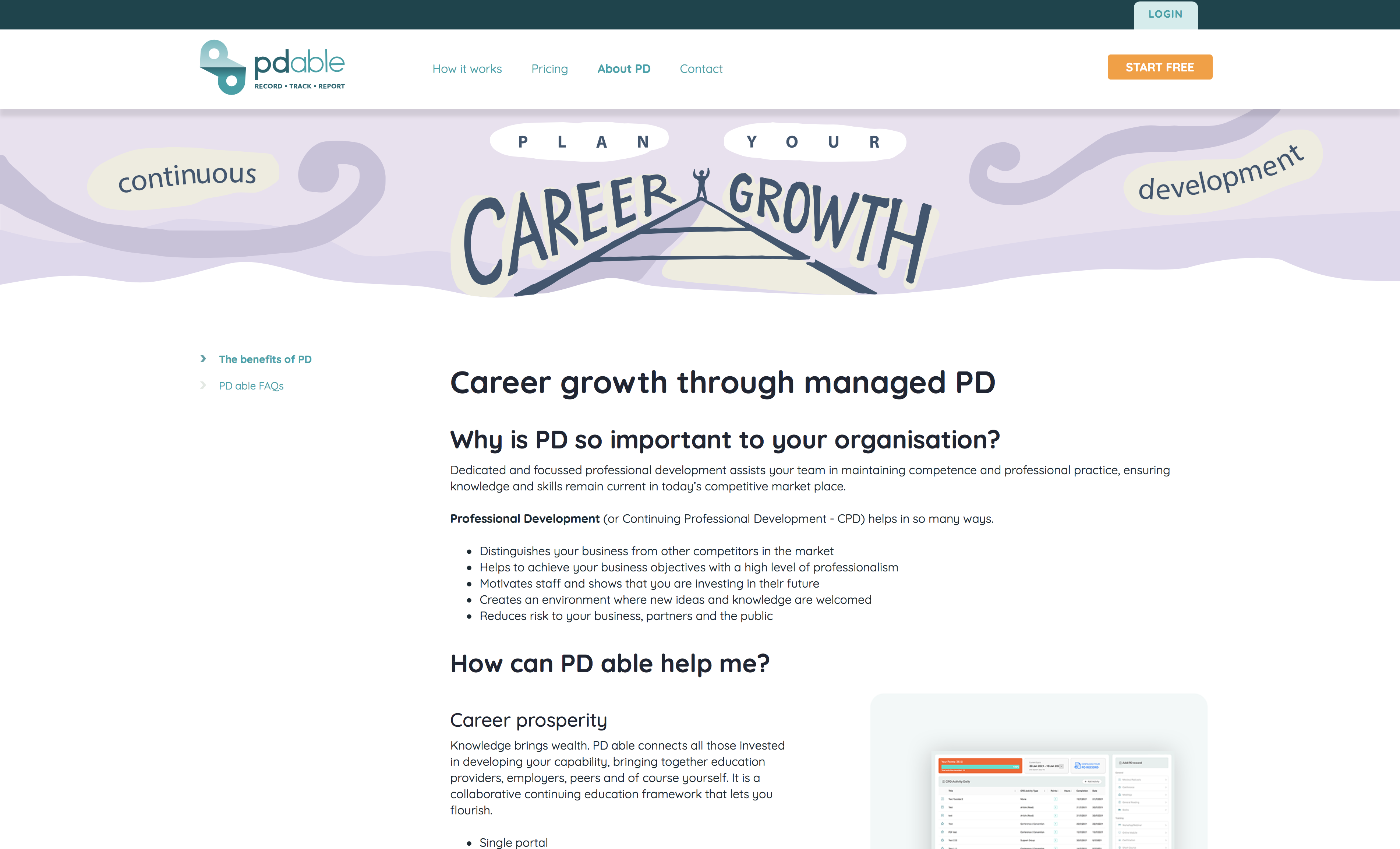 Career growth through managed CPD