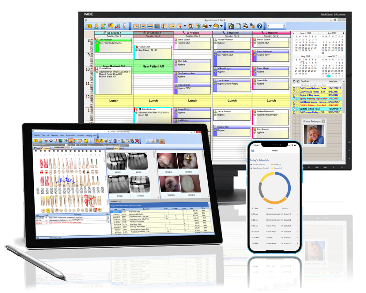 XLChart screenshot: The XLDent software is complete solution to manage patient records, clinical charting, digital imaging, and more.