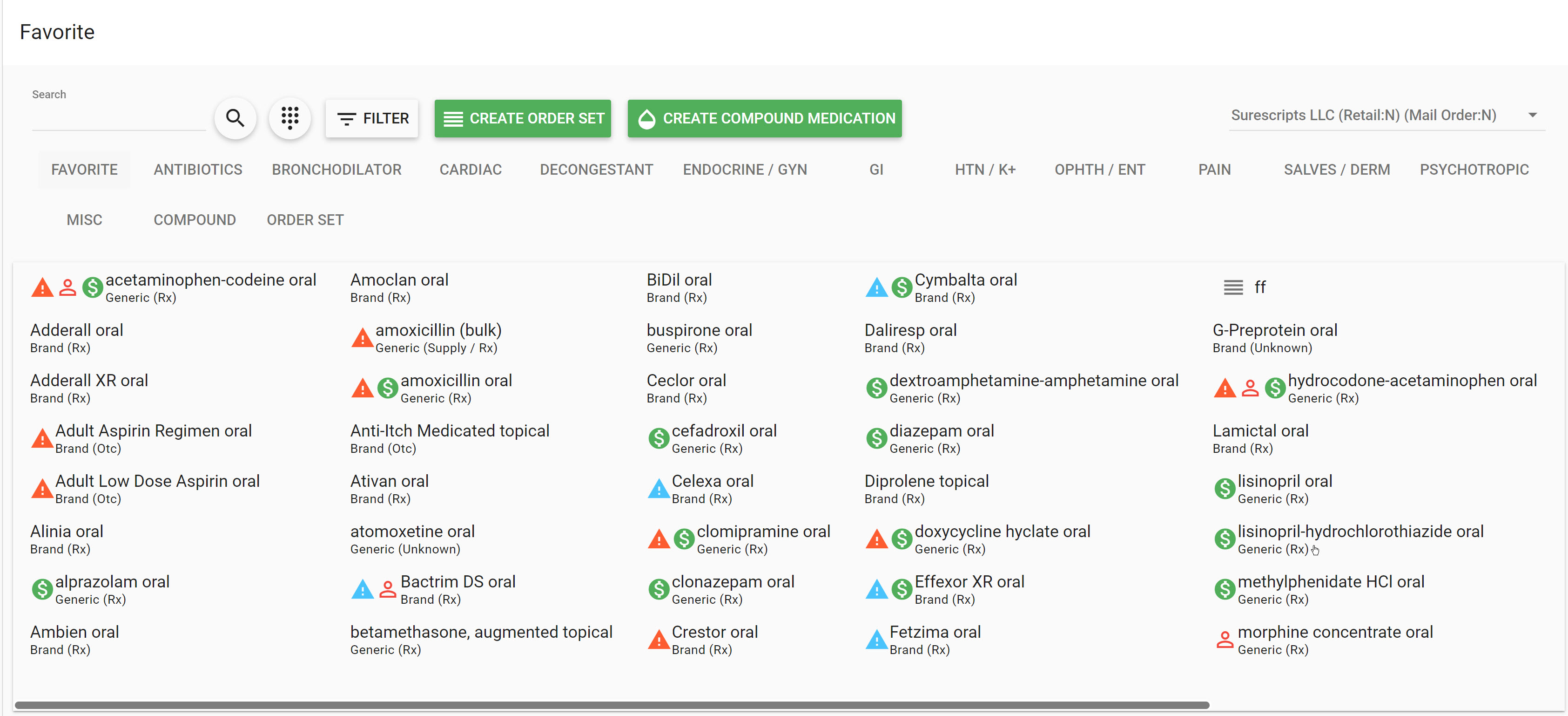 ScriptSure Software - Drug Selection Screen