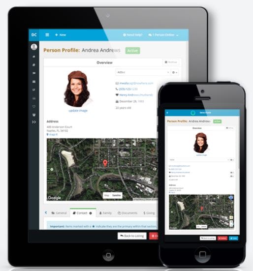 One Church Software - One Church mobile member profiles