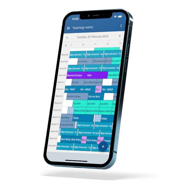ASIMUT screenshot: The Common Interface intended mainly for students and faculty to see their complete personal school agenda, including classes, rehearsals, performances, etc., to book rooms for practice, etc., to take attendance, to signup to masterclasses, etc.