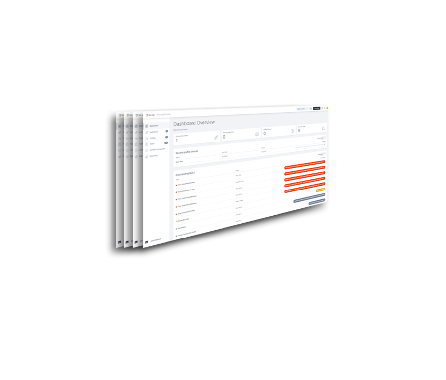 VettingGateway screenshot: Dashboard
