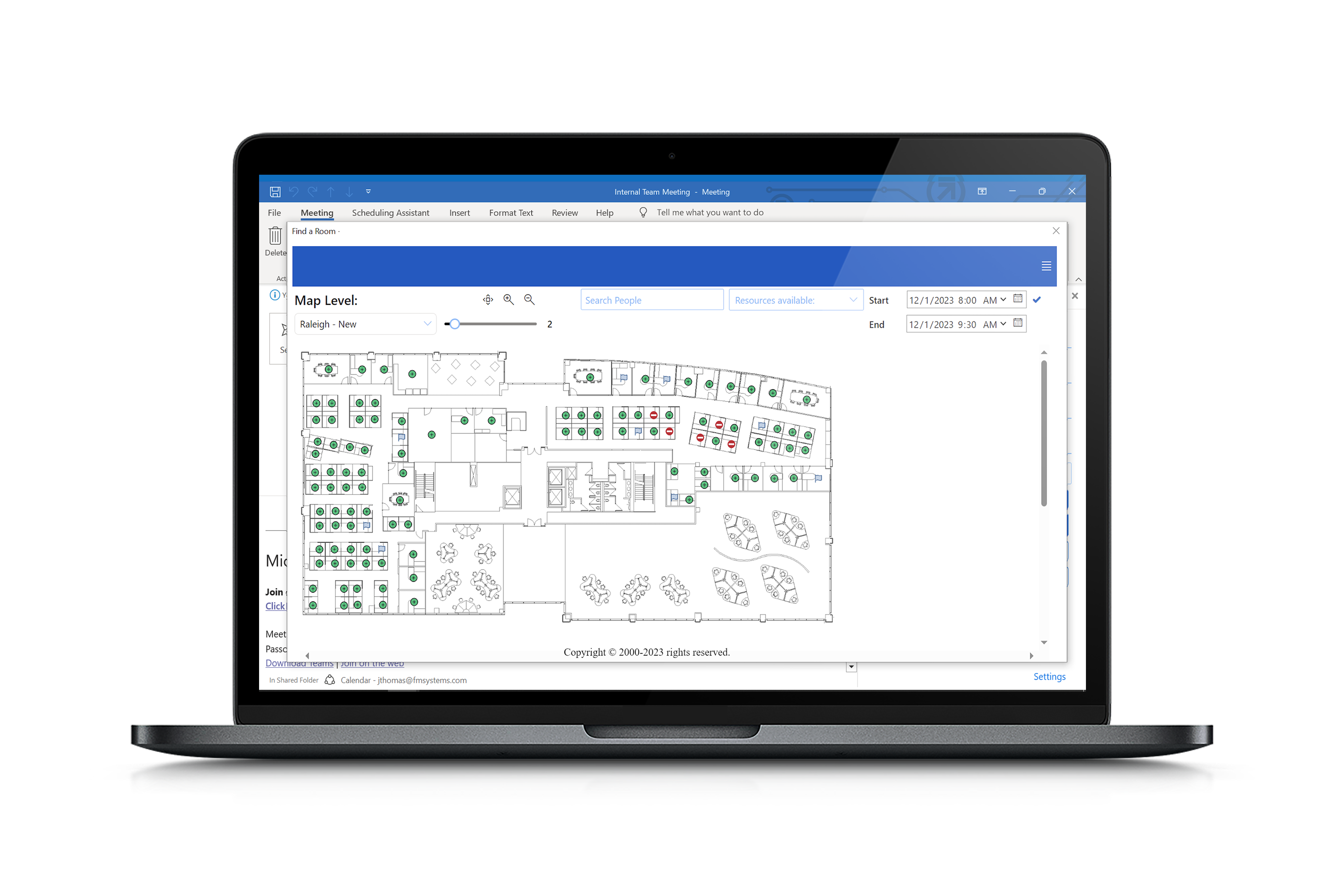 OpenBlue Employee screenshot: OpenBlue Employee floor plan