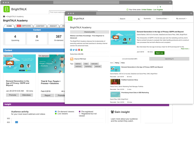 BrightTALK Central Software - Channel setup