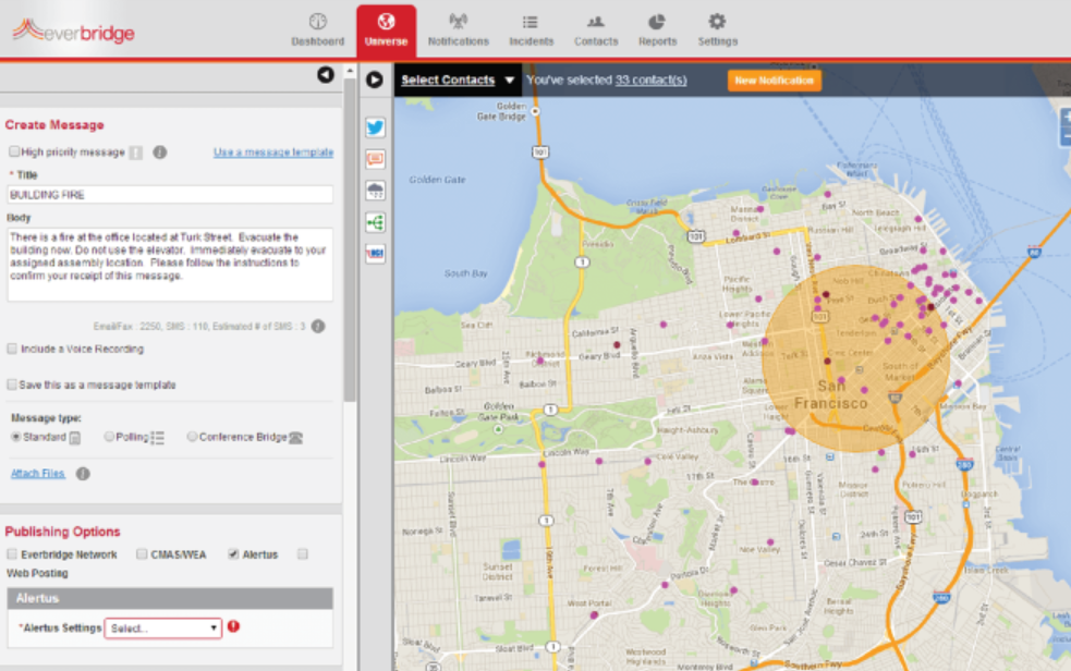 Everbridge Mass Notification Software - Everbridge Mass Notification geotargeting