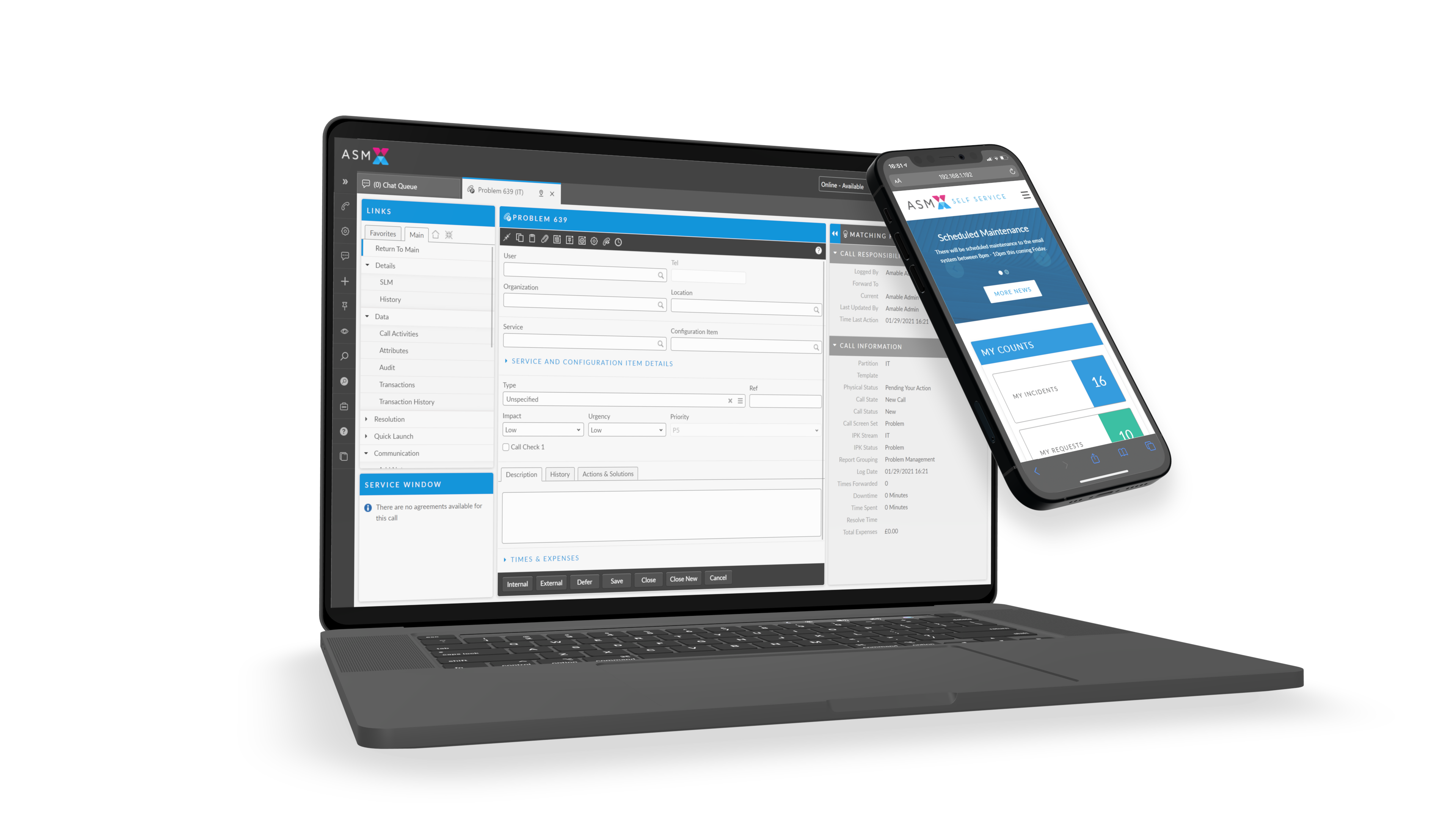 Laptop & Mobile Core Portal Screens