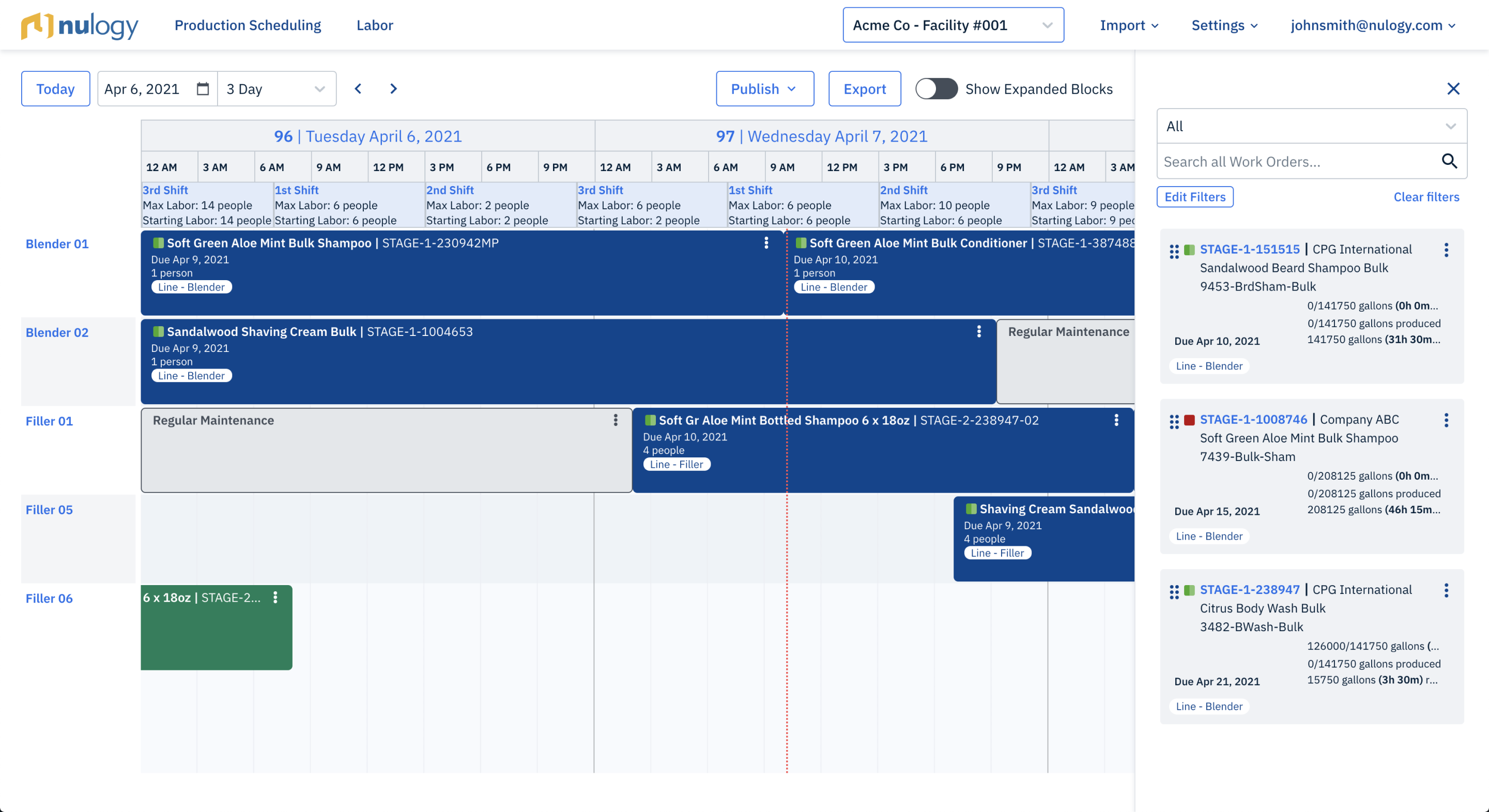 Production Scheduling Module