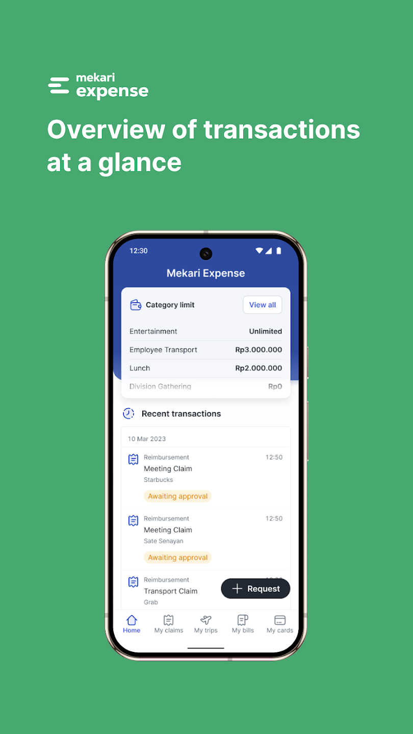 Mekari Expense screenshot: Mekari Expense transactions