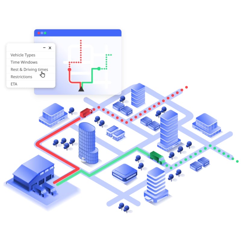 PTV Route Optimizer Software - PTV Route Optimizer builds efficient & robust routes for fleets that reduce mileage & costs, all while considering planning aspects & restrictions. It enables you to digitize processes, store knowledge centrally, & increase transparency & performance.