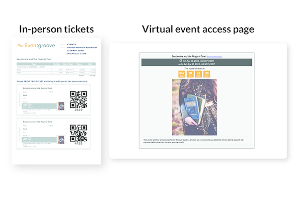 Eventgroove screenshot: Eventgroove hybrid tickets