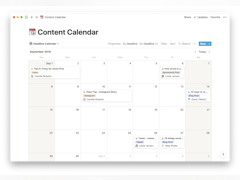Notion Software - Notion content calendar - thumbnail