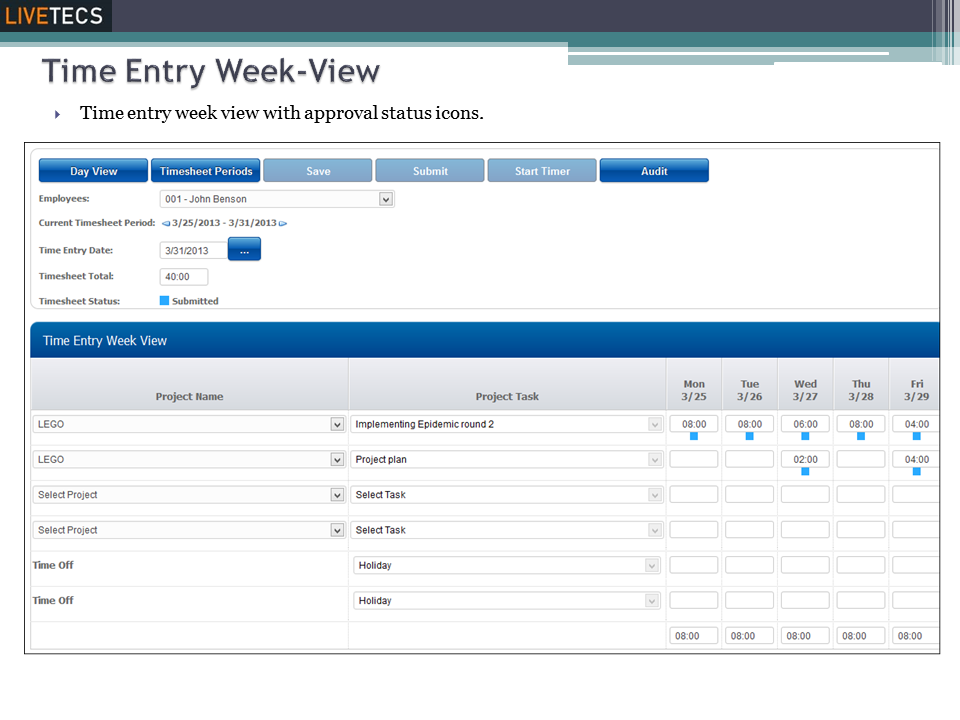 Timesheet Week View