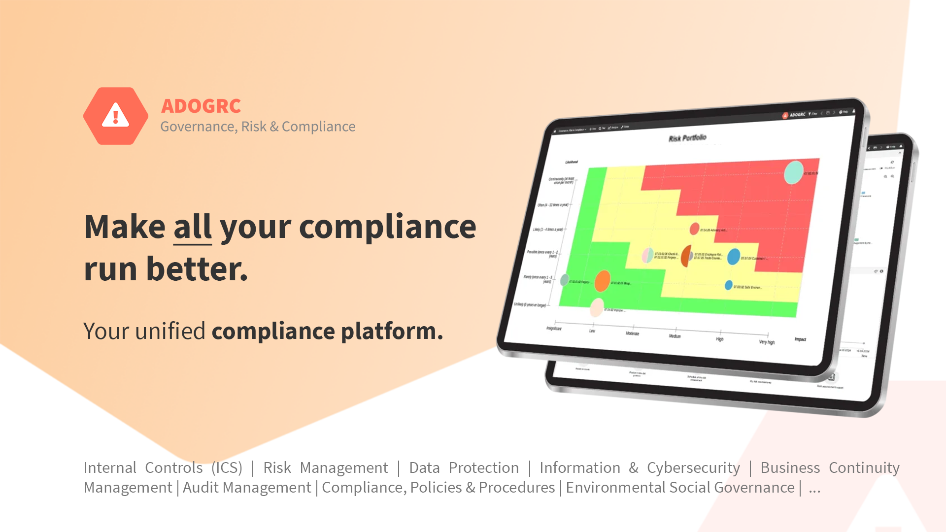 ADOGRC screenshot: Make all your compliance run better.