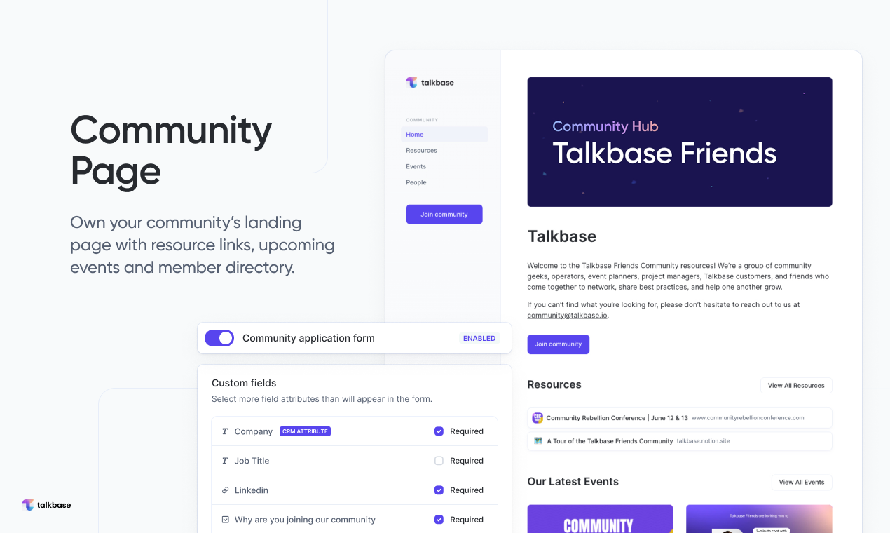Talkbase community page