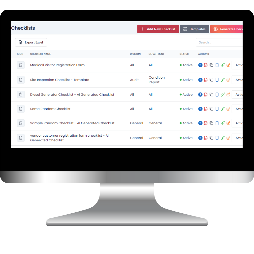 Reallist screenshot: Web Dashboard