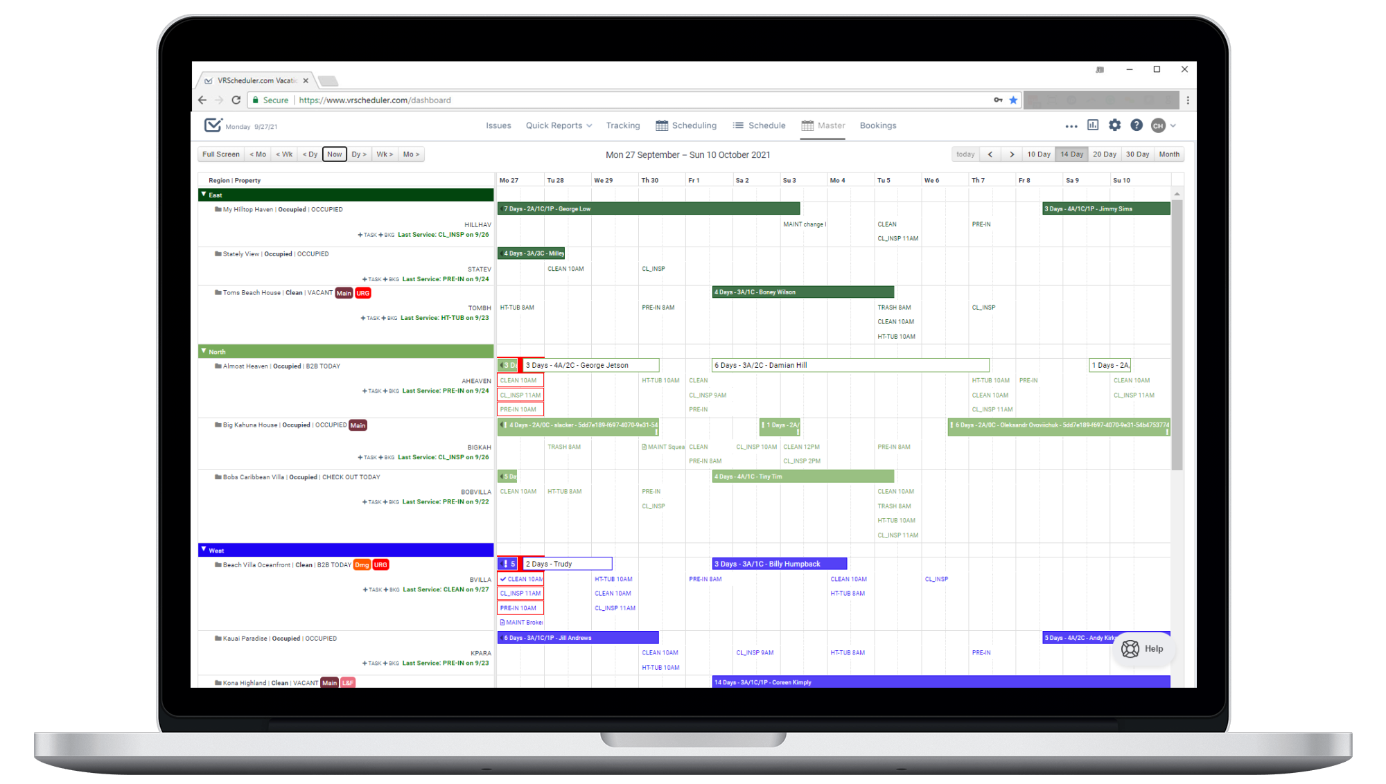Operto Teams Software - Master Calendar