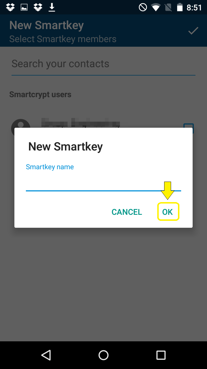 Smartcrypt create smartkey