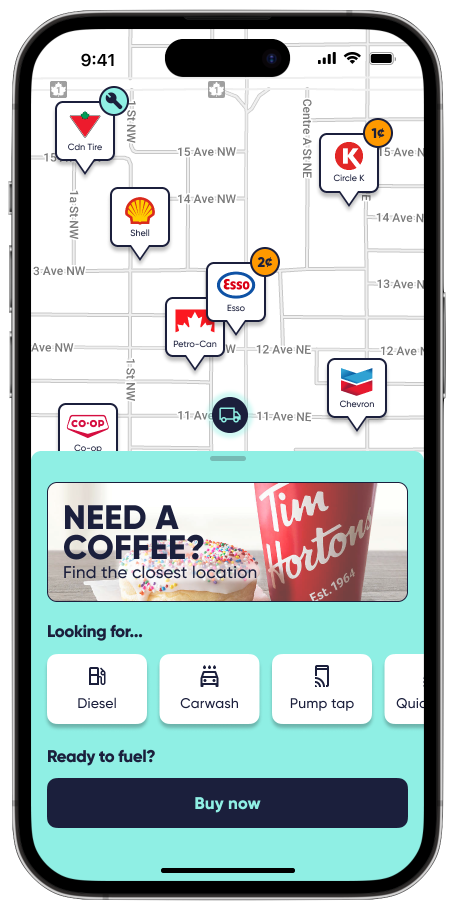 Fillip's live maps feature assists drivers in locating nearby fuel and amenity stops, minimizing driver downtime and optimizing their routes.