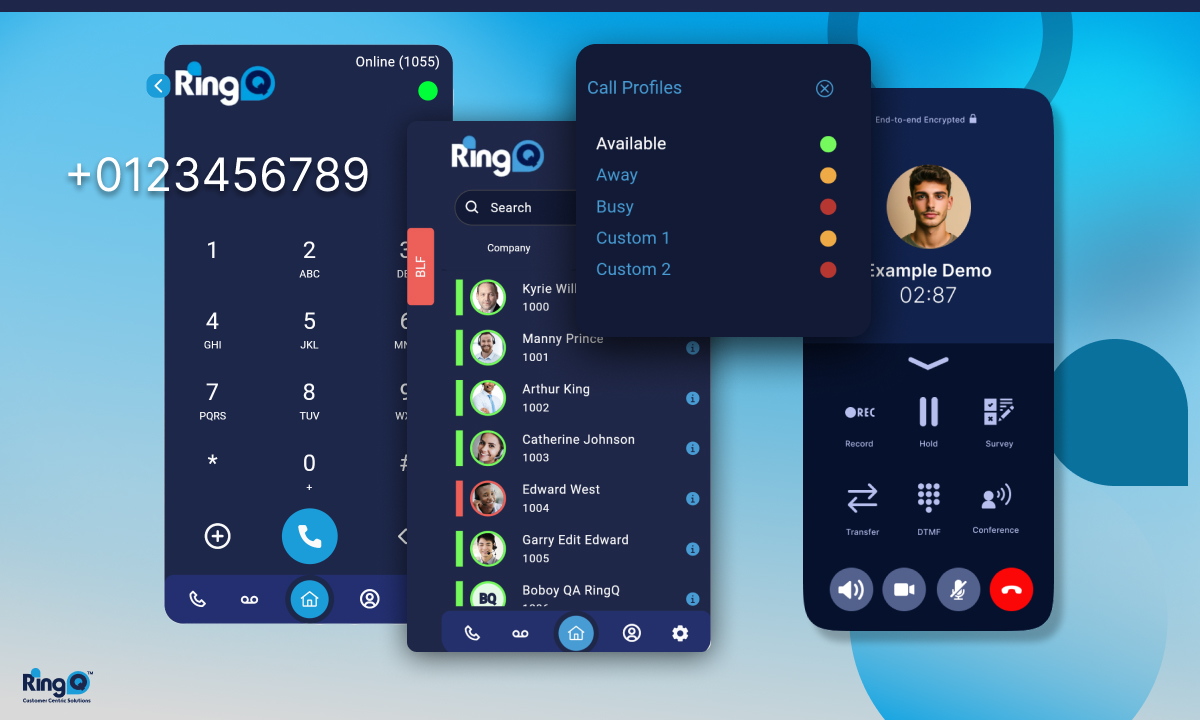 RingQ screenshot: RingQ dialer