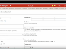 Modern Campus Lifelong Learning Software - Destiny One curriculum manager screenshot