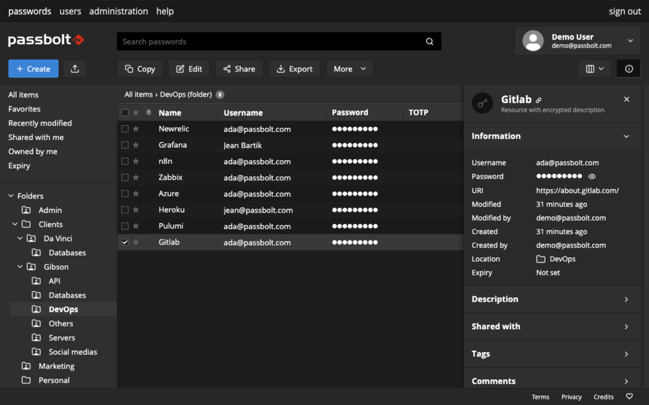 Passbolt Logiciel - 1