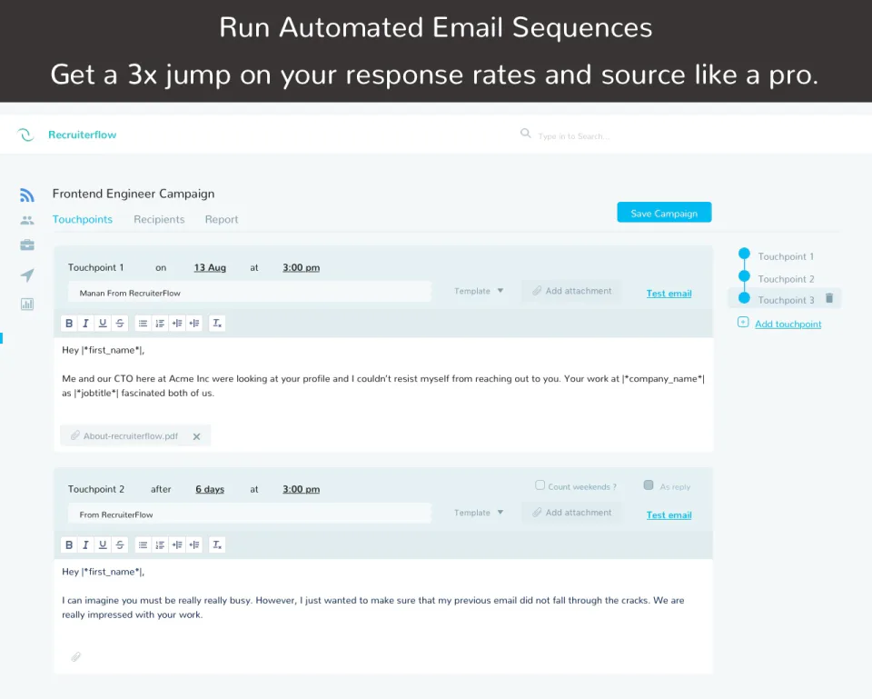 Run email sequences