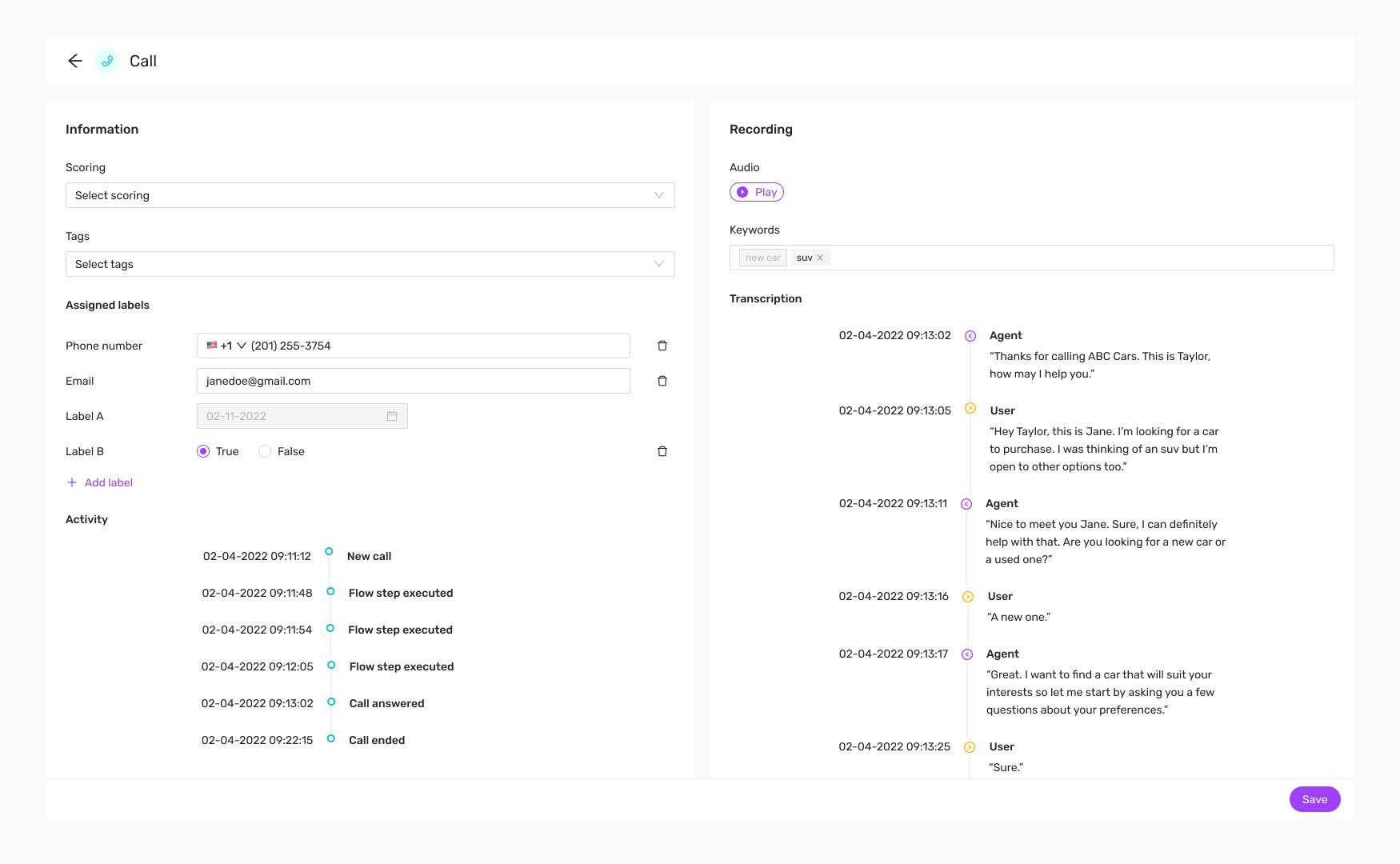 Dastia Software - Lead Management