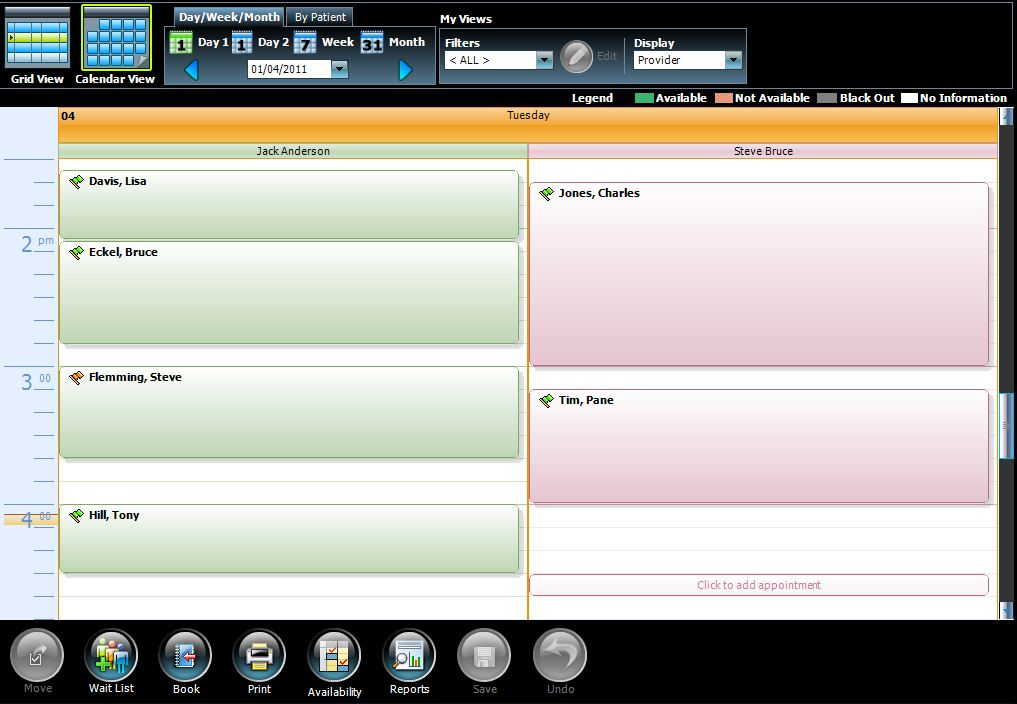 HealthTec Trilogy Software - Patient scheduling