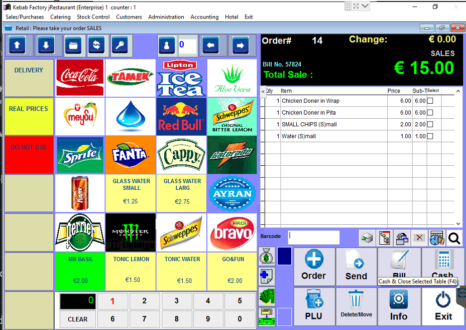 jRestaurant POS screenshot: jRestaurant POS orders 