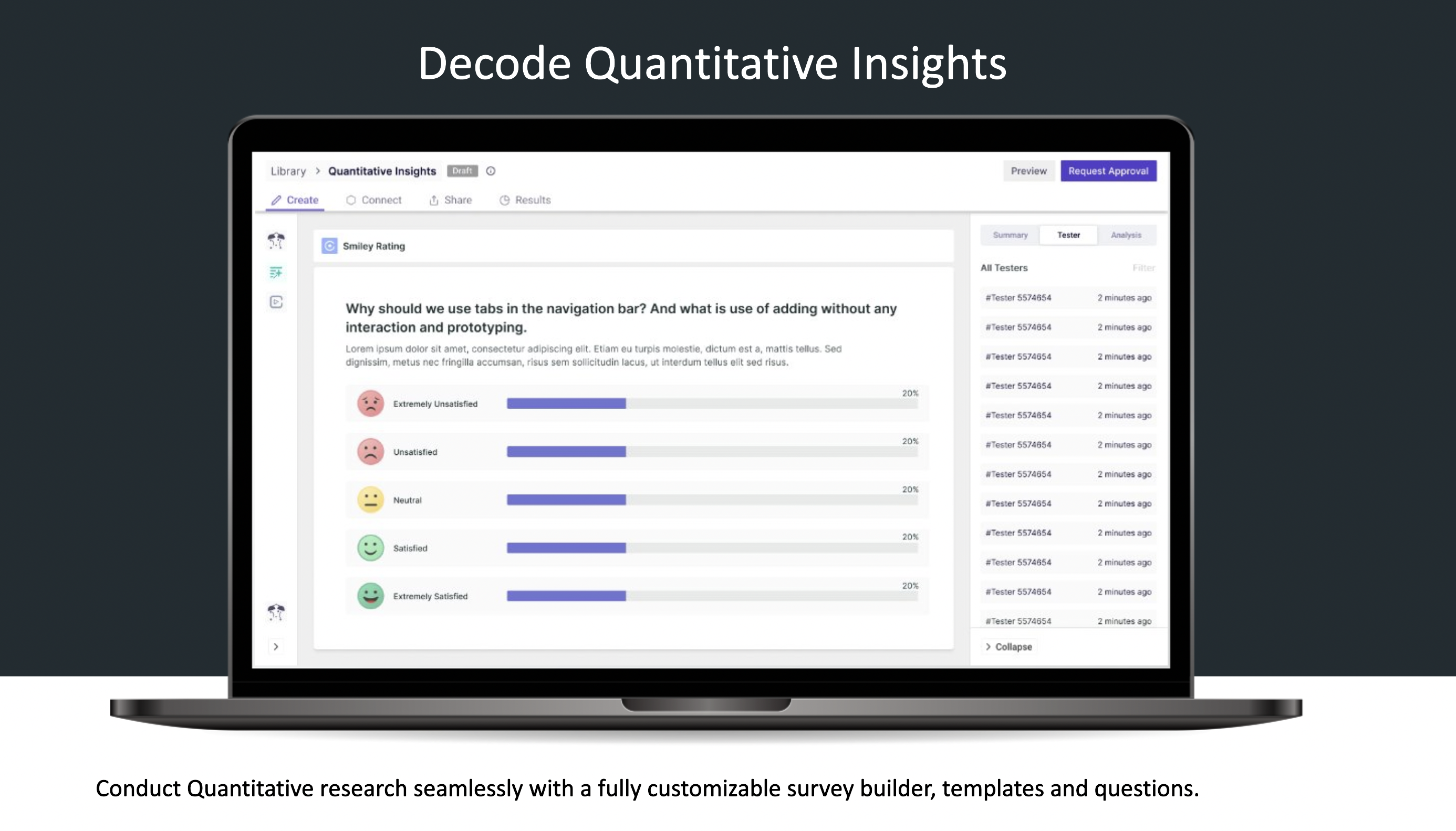 Decode Software - Conduct Quantitative research seamlessly with a fully customizable survey builder, templates and questions.​