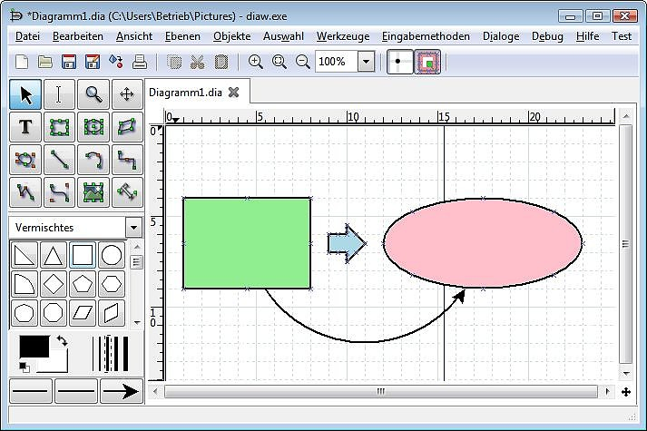 Dia Diagram Editor Software - 2
