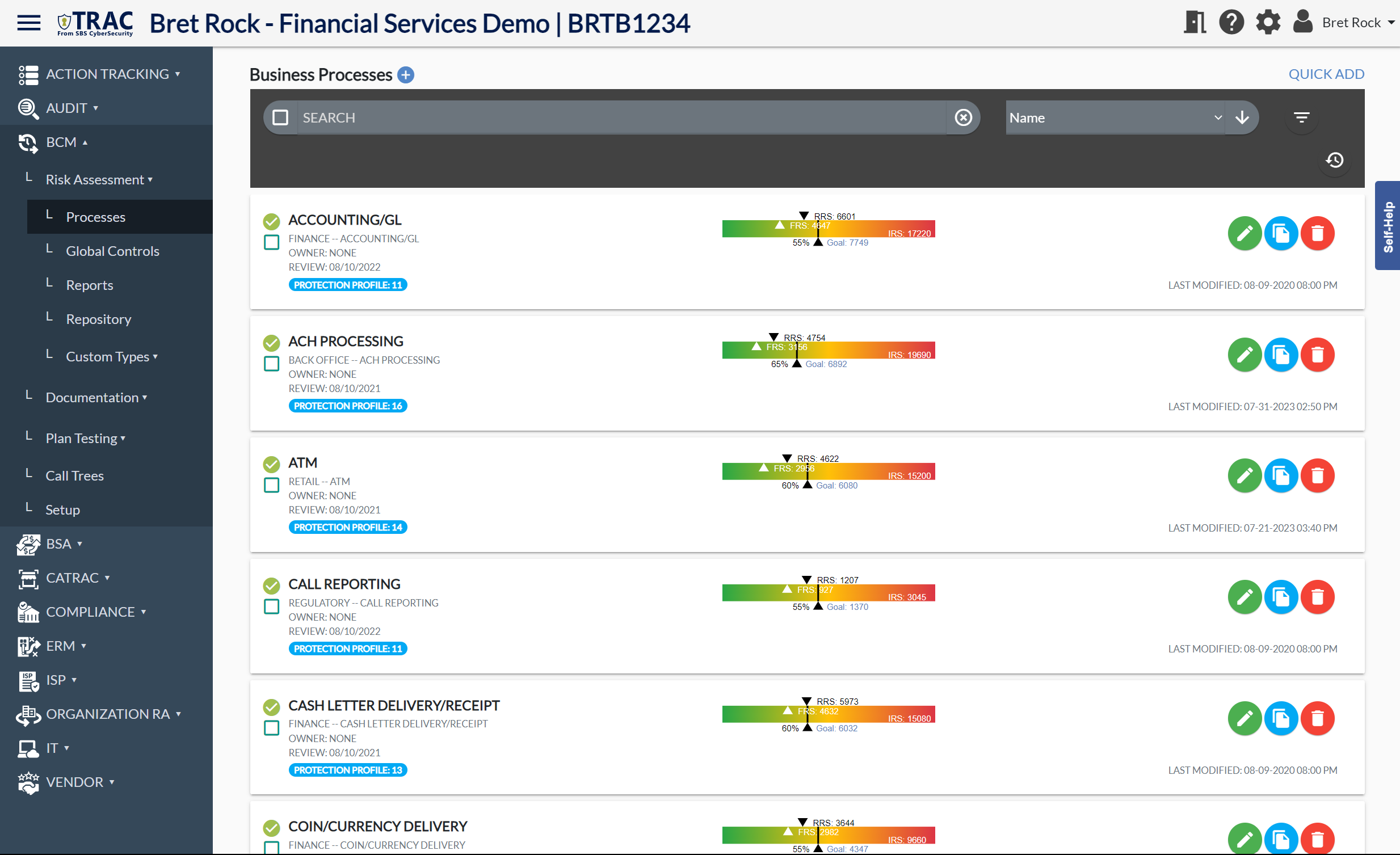 TRAC Software - Business Continuity Management