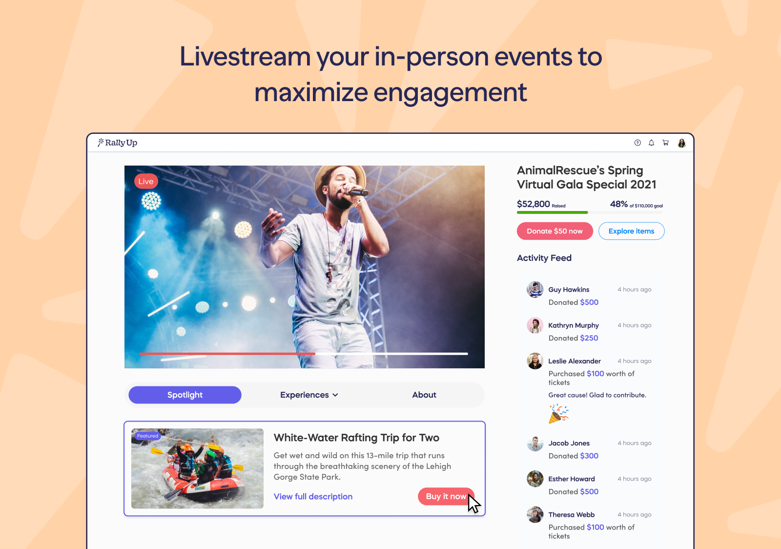 Livestream your in-person events to maximize engagement