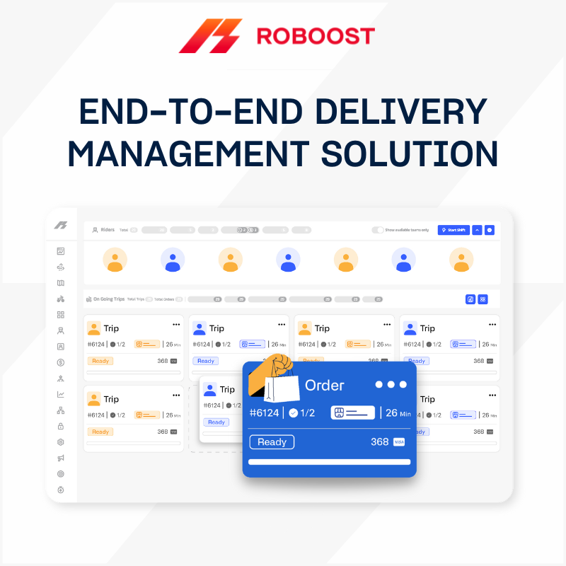 Roboost screenshot: End-to-end delivery management solution