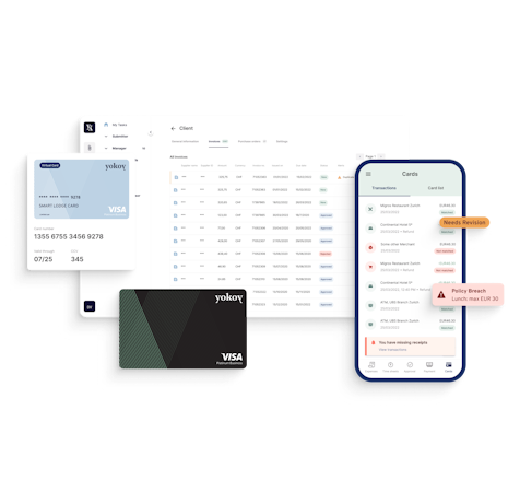 Yokoy screenshot: Save money on every dollar spent. Yokoy’s AI-powered suite transforms spend management for midsize companies and global enterprises – so you can save while spending.  GDPR compliant. ISO 27001, ISO 9001, and ISO 14001 certified. 
