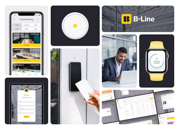 B-Line screenshot: All-in-one workplace management and security platform that helps asset managers and employers manage their hybrid workplace with digital access, flex management, and ongoing capacity monitoring and space utilization analytics.