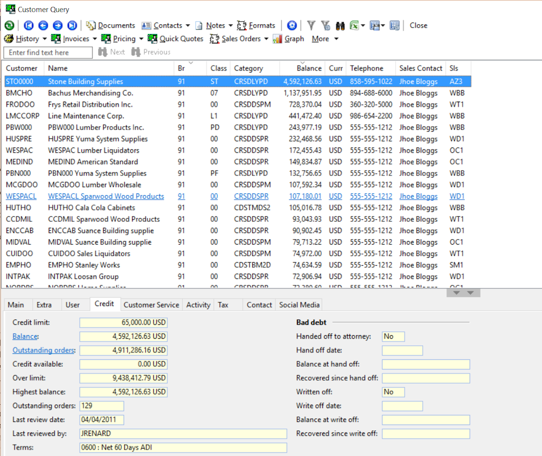 Aquilon ERP Software - The software can handle customer queries