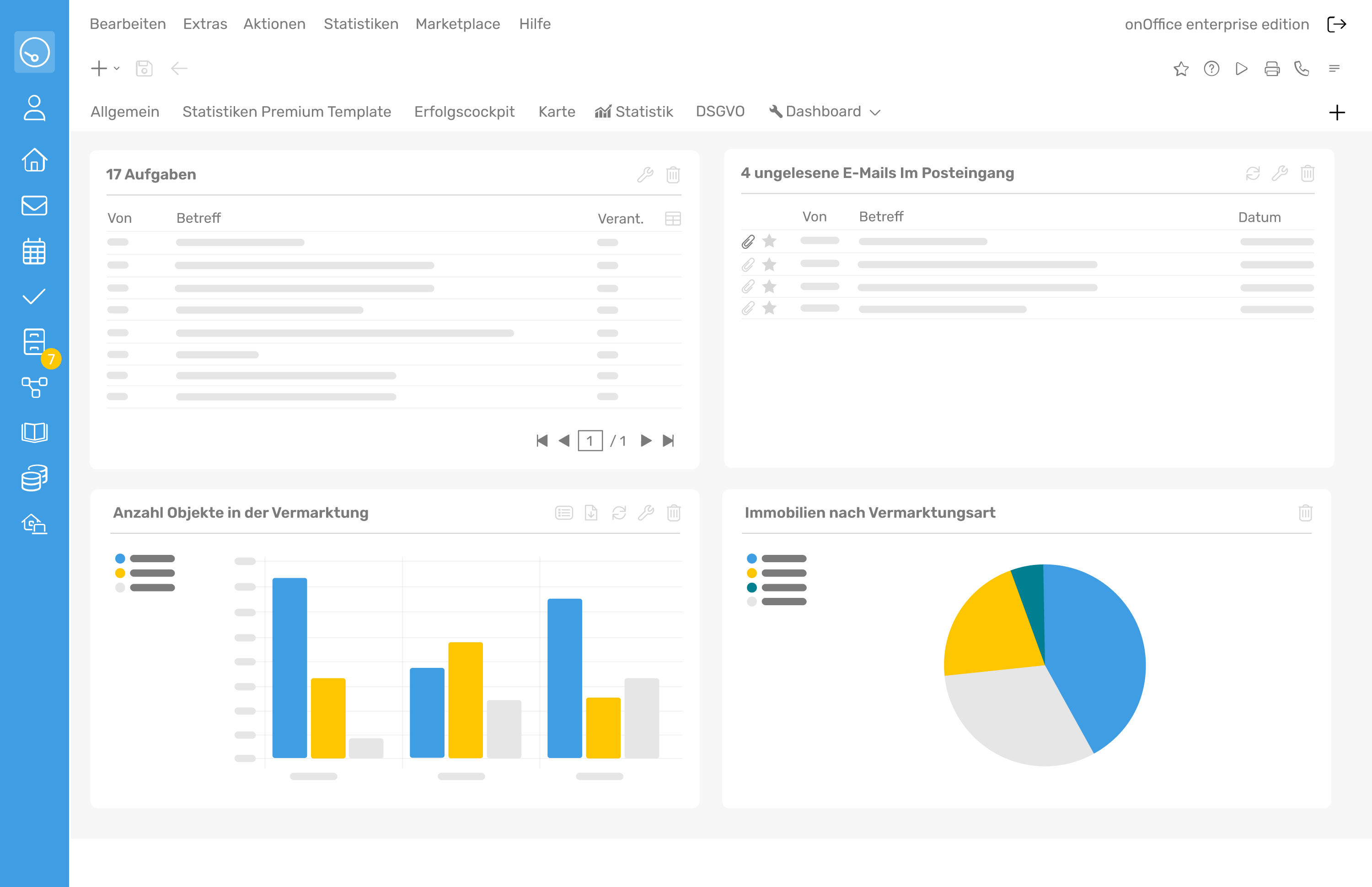 onOffice screenshot: Completely web-based estate-CRM software