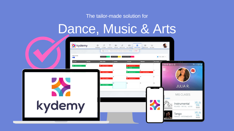Kydemy screenshot: Software for Dance, Music & Arts Studios