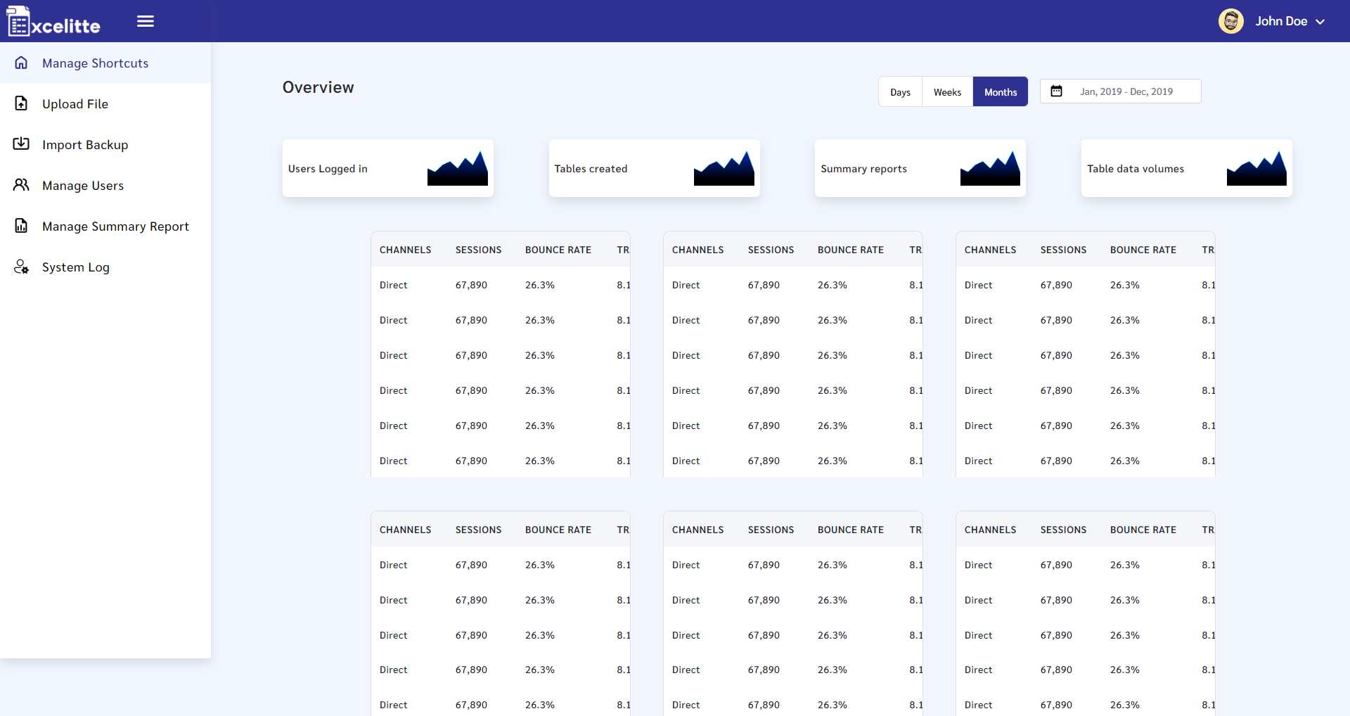 Excelitte Software - Excelitte Manage Shortcuts
