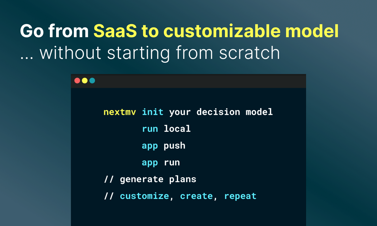 Go from SaaS to customizable model without starting from scratch
