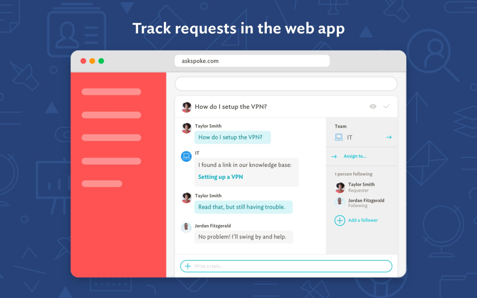 Spoke’s knowledge base keeps track of all types of useful information