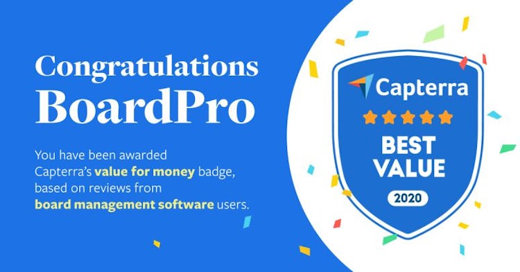 BoardPro screenshot: Best Value 2020 - Board management software