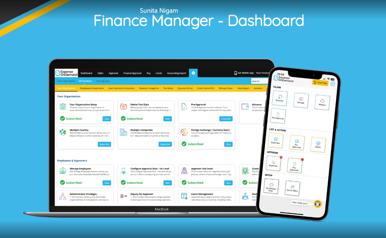 Finance Manager Dashboard 