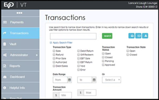 EVO Payments - virtual terminal