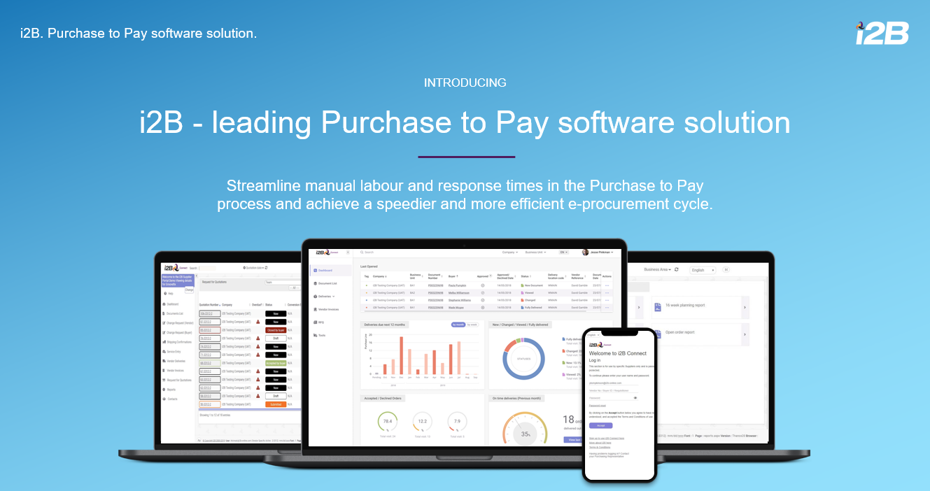 i2B - SaaS Supplier Onboarding and Procure to Pay solution
