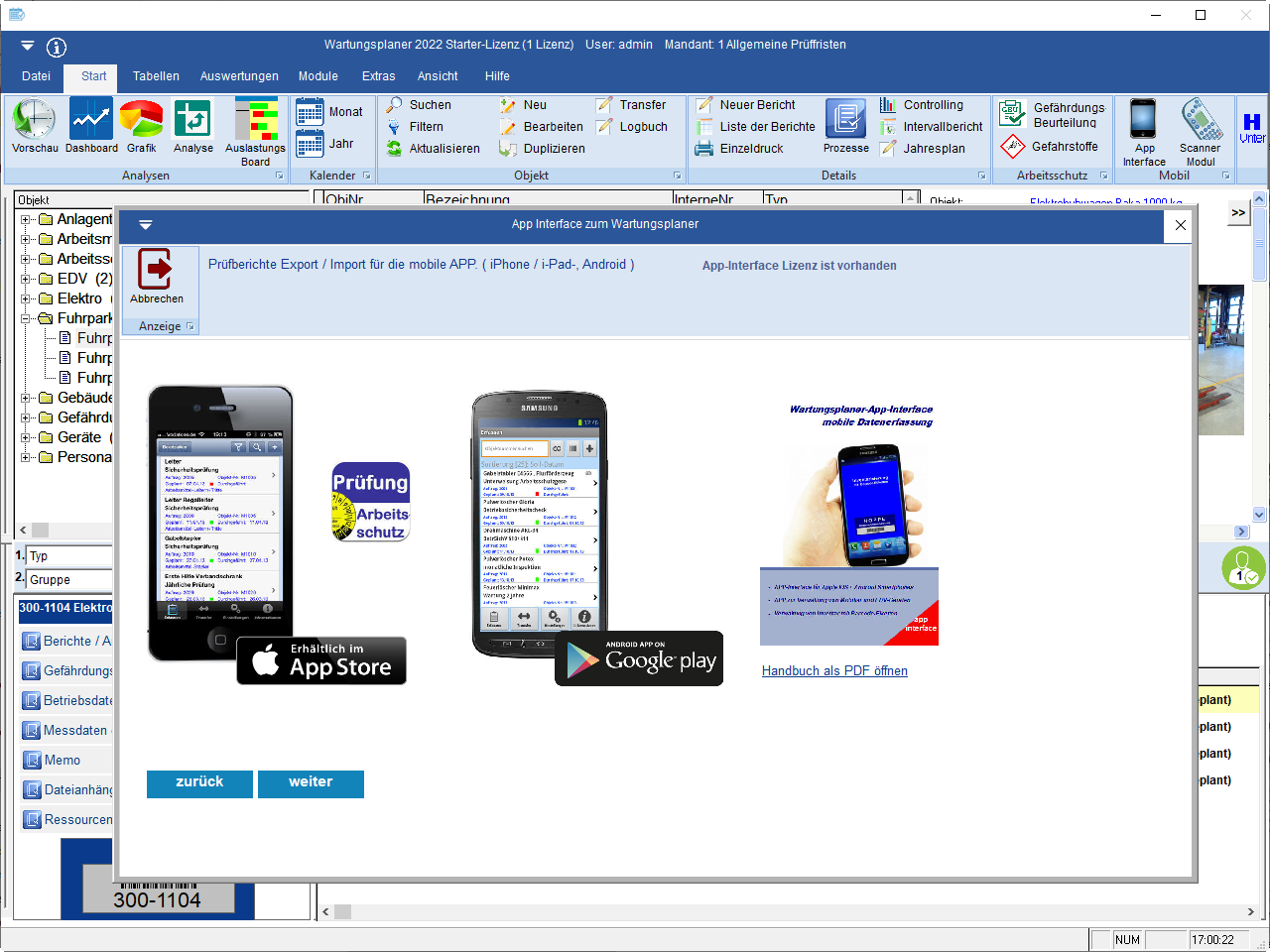 App Interface mobile Datenerfassung Wartungsplaner Instandhaltungssoftware