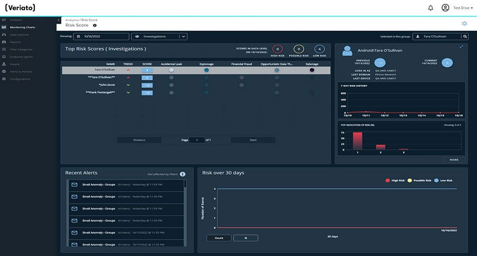 Veriato Workforce Behavior Analytics Software - Don’t Just Monitor, Prevent Threats - Protect your organization from insider threats with predictive behavior analytics and user activity monitoring.